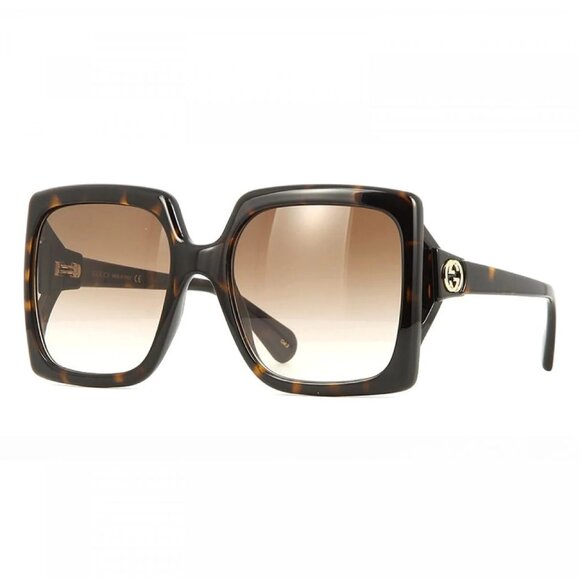 NEW GUCCI SUNGLASSES, WOMEN HAVANA EYEWEAR GG0876SA 002